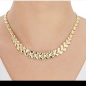 STAMPATO 10k GOLD LEAF DESIGN NECKLACE